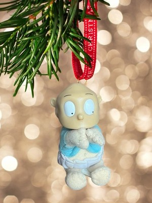 Nickelodeon Rugrats Collectible Baby Tommy ORNAMENT Figure Figurine Charm VTG
