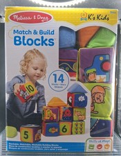 Melissa  Doug Match  Build Blocks 14-Piece Set For Ages 9M 