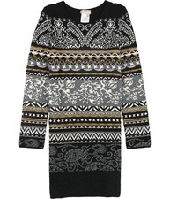 Fuzzi Womens Knit Sweater Dress, Multicoloured, Medium