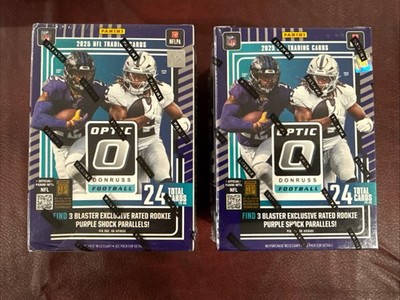 2025 Panini Donruss Optic NFL Football Factory Sealed Purple Blaster Box Lot x 2