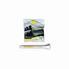 Pride Professional Pro Length Golf Tees (2.75",  White/Yellow, 20pk) NEW