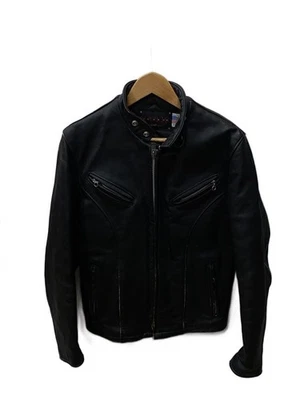 Chaqueta Schott Single Riders 34 cuero negro 641 con forro - Imagen 1 de 4