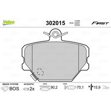 Plaquette de frein Smart FORTWO