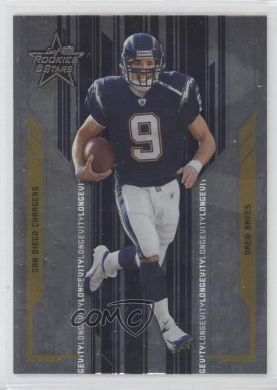 2005 Leaf Rookies & Stars Longevity Parallel 52/150 Drew Brees #80 HOF uk2