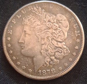 1878 Morgan Silver Dollar $1 7 Tail Feathers New Orleans Business Strike 90%