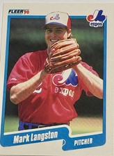 MLB 1990 Fleer #352 Mark Langston Baseball Card Montreal Expos Pitcher