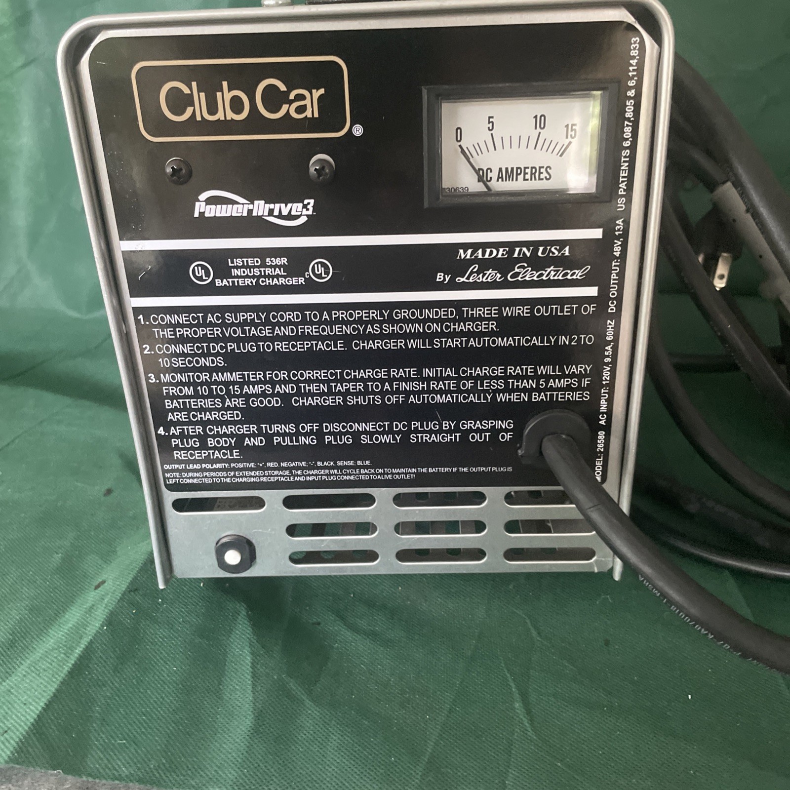 NICE Club Car PowerDrive3 Model 26580-31 48V 13A Golf Cart B