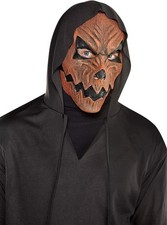 Pumpkin Head Mask Evil Scary Fancy Dress Up Halloween Adult Costume Accessory