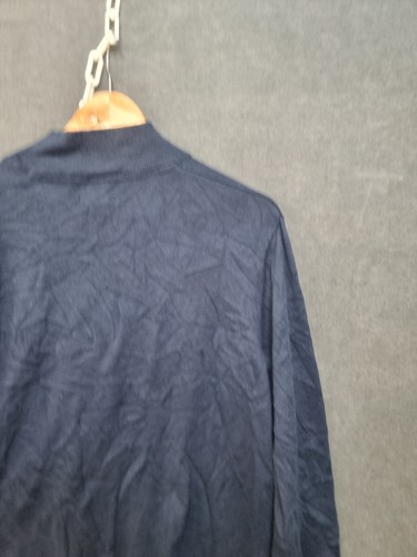 vintage l.l.bean jumper mens size xl extra large blue 1/4 zip cashmere blend - Picture 10 of 13