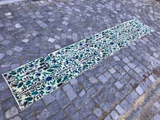 Türkischer Vintage Teppich Handgeknüpft Wollteppich Bohemian Runner Rug Home Rug 1,7 x 9,4 ft