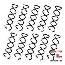 10-Pack Black Spiral Twist Hair Pins   Durable Non-Scratch Corkscrew Design