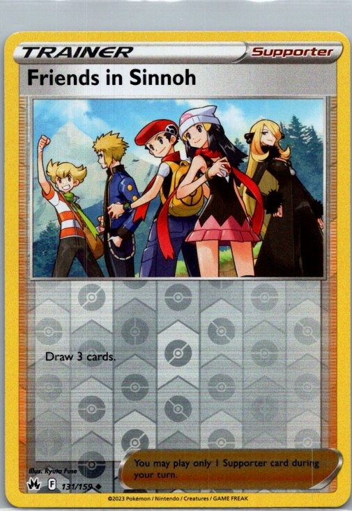 Friends in Sinnoh 131/159 Uncommon SWSH: Crown Zenith Pokemon Reverse Holo Near