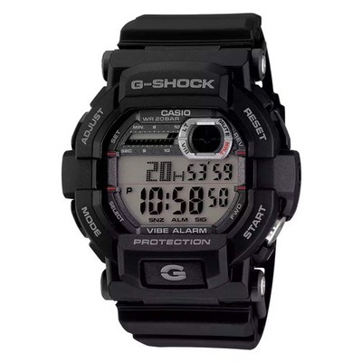Casio Men's Watch G-Shock Black and Grey Digital Dial Black Resin Strap GD350-1