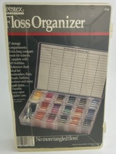 Embroidery Floss Organizer Bobbins 17 Compartment Storage New Organizer Cards