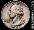 1958-D Silver Washington Quarter-Scarce Better Date No Reserve #i2896