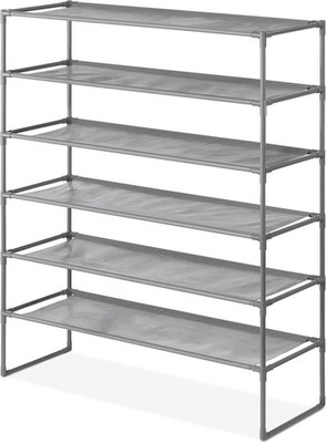 Whitmor Spacemaker 6-Tier Shelves, Gray
