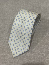 King Size Extra Long Tie, Yellow  Blue, 100 Silk, 62" x 3.5"