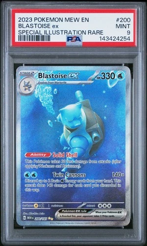 2023 POKEMON MEW EN-151 SPECIAL ILLUSTRATION RARE #200 BLASTOISE EX PSA 9