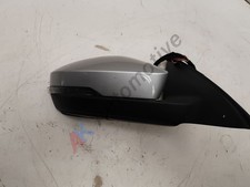 Skoda Octavia MK3 Facelift 17-20 Door Wing Mirror Right Powerfold Silver LA7W
