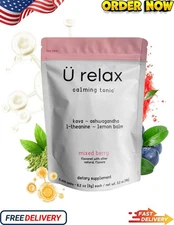 Calming RelaxTonic Drink 15 Packets Mixed Berry Flavor Stress Relief