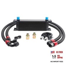 Universal 10 Row Oil Cooler Kit, 10AN Transmission Engine Cooler Kit  Stacked