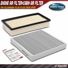 Engine and Cabin Air Filter for Volkswagen Atlas 18-25 Atlas Cross Sport 20-25