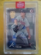 2019 Max Fried Topps Archives Sealed 2016 Bowman Buyback Rookie Auto MINT #83/99