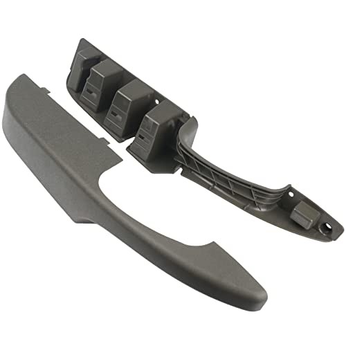  Interior Door Pull Handle (Pair) Compatible with 2003-2018 Chevy Gray/Pewter