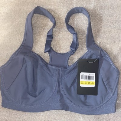 SYROKAN Women High Impact Workout Running Powerback Support Underwire Storm 34D