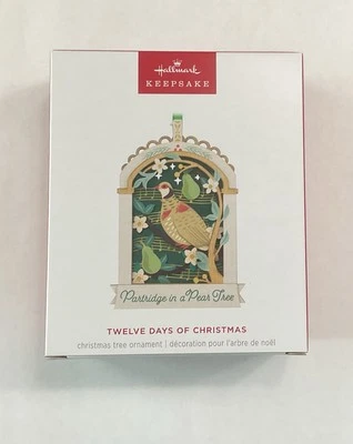 2024 Hallmark Twelve Days Of Christmas 1st in Series Wood & Paper Ornament NEW