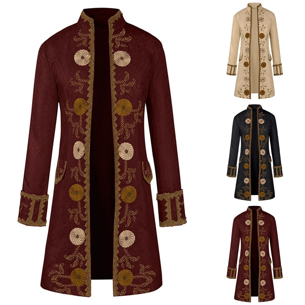 Gothic Victorian Tailcoat Cosplay Costume Jacket for Men Stylish Design