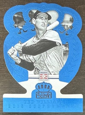 Ted WILLIAMS🔥2015 Panini Cooperstown BLUE Crown Royale Die Cut #90 9/25 HOFer💥