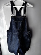 Women’s Topshop Dark Blue Denim Dungarees Shorts W28