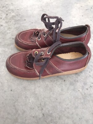 Vintage Hush Puppies Wolverine Kids Tassle Childrens Shoes Age 4-5 / 4 - 5 Years