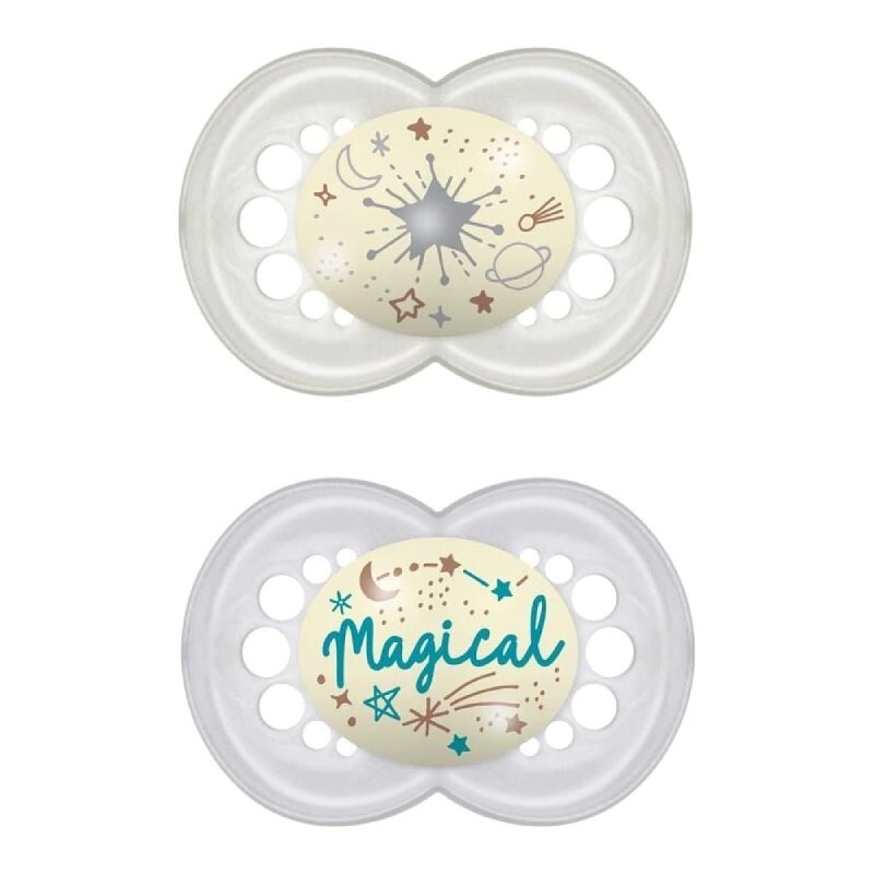 MAM Original Night 6+ months - 2 silicone pacifiers in assorted colors