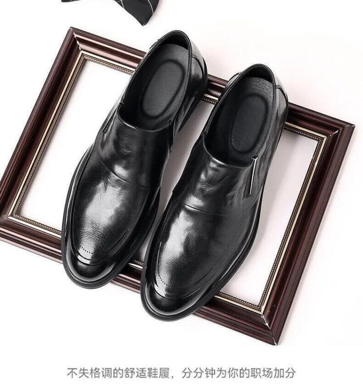SAOLA Scarpe uomo ecopelle punta tonda tacco basso slip on eleganti formali ufficio lavoro