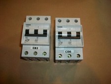 2PC  Siemens 5SX23 C10 3 Pole 10 Amp Circuit Breaker  USED