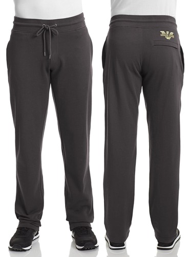 NWT Armani Jeans LOGO Comfort Track Pants Fleece Sweatpants Size S in Charcoal - Picture 13 of 16