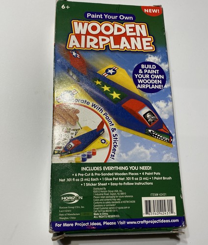 Horizon Paint Your Own Wooden AirPlane - Picture 2 of 4