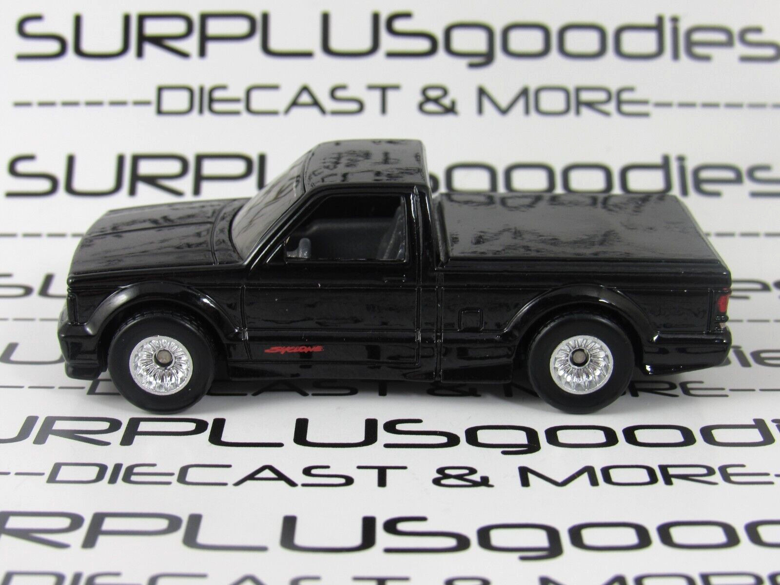 Hot Wheels 1:64 LOOSE Black 1991 GMC SYCLONE Pickup Custom Swap w/Real Riders M