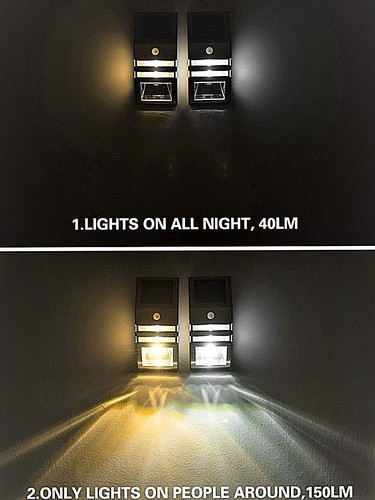 SOLAR POWERED PIR MOTION SENSOR 2 IN 1 INTELLIGENT STANDBY COURTESY LIGHT - Picture 3 of 12