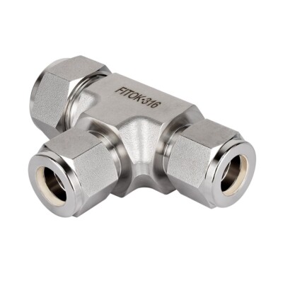 FITOK 316 SS 1/4 in x 1/8 in x 1/8 in Tube OD Compression Reducing Union Tee