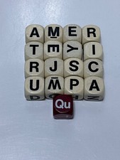 Parker Brother Boggle Game Parts 16 letter cubes + bonus cube 1983 Cubes ONLY