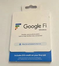 NEW & SEALED Google Fi SIM Card Kit Phone Plan GSM (+ 10$ credit On First Bill)