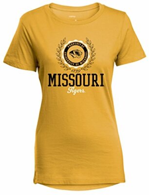 NCAA Missouri Tigers Women's Perfect Crewneck Tee, Large, Marigold