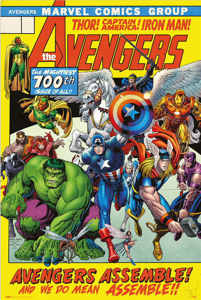 The Avengers / Avengers Assemble - Marvel Comics Poster (100th