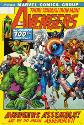 The Avengers / Avengers Assemble - Marvel Comics Poster (100th
