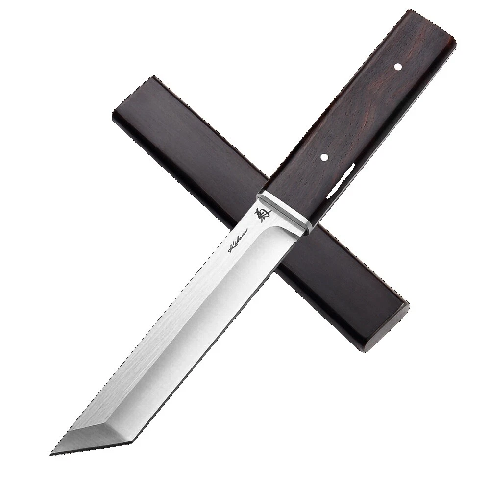 Lâmina de Aço Carbono Cabo de Madeira Tactical canivetes colecionáveis