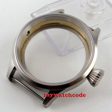 43mm sterile steel Watch CASE sapphire glass fit 6498 6497 eat ST3600 movement 3