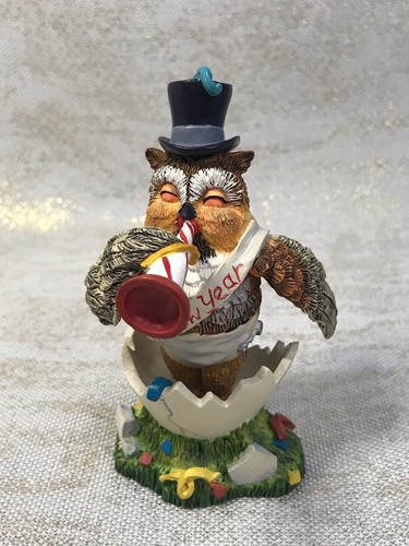 Lil Whoots Happy Owlidays Owl Lang Syne Owl Figurine Sculpture - Picture 7 of 7